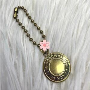 1" Coach Metal Circle Hangtag Hang Tag Bag Charm